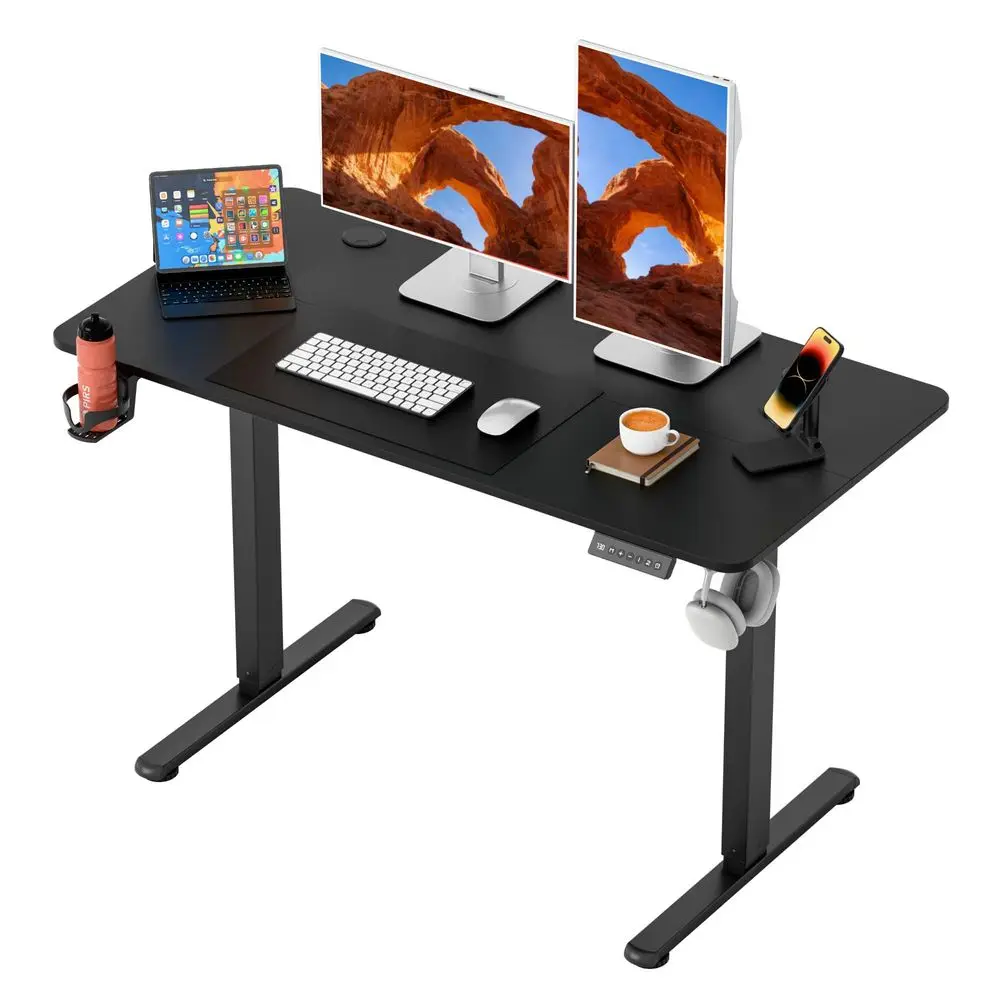 

Электрический регулируемый по высоте стол для работы стоя, 45 x 24 дюйма, с функцией памяти настроек, для дома и офиса, прочный