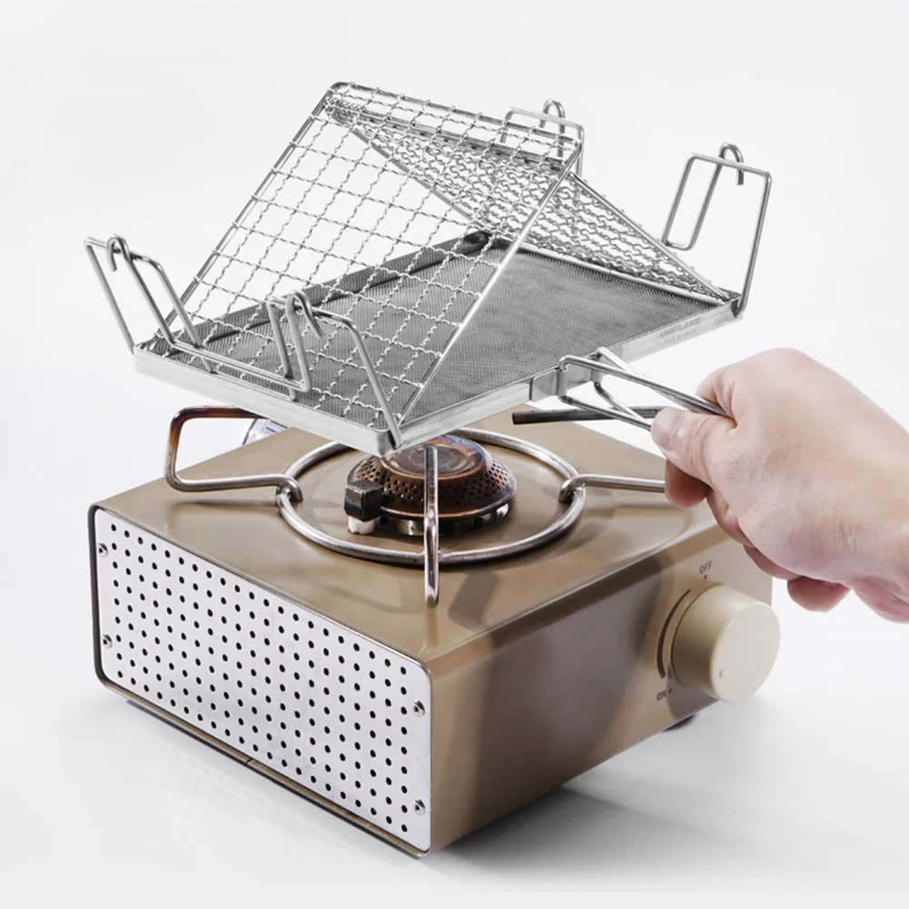 Stainless Steel Bread Toaster Rack Foldable Camping Stove  For Camping Picnic Stainless Steel Bread Toaster Rack