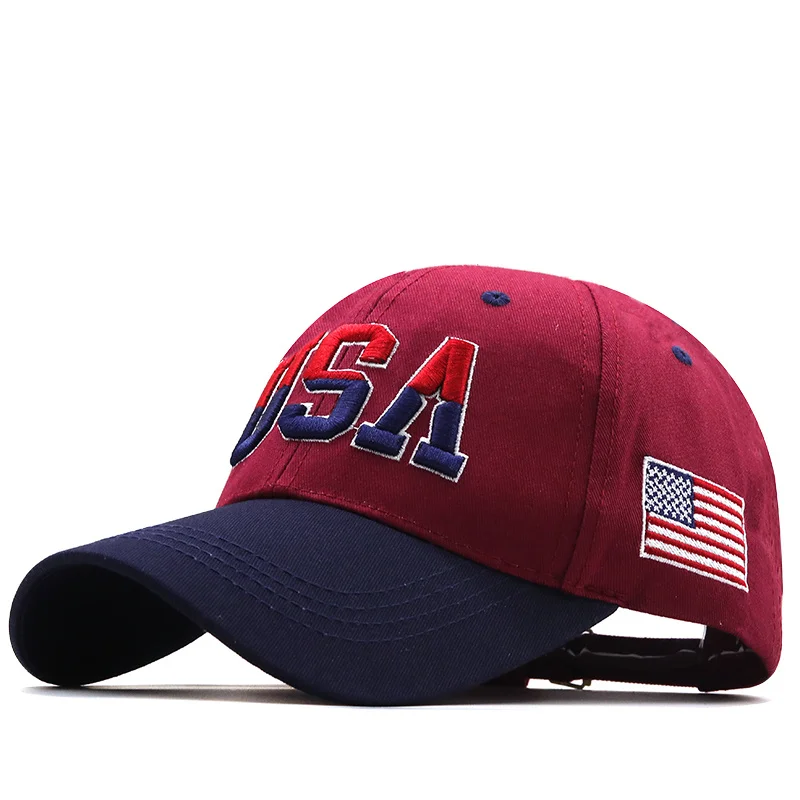 New Brand USA Flag Baseball Cap For Men Women Cotton Snapback Hat Unisex America Embroidery Hip Hop Caps Gorras Pet