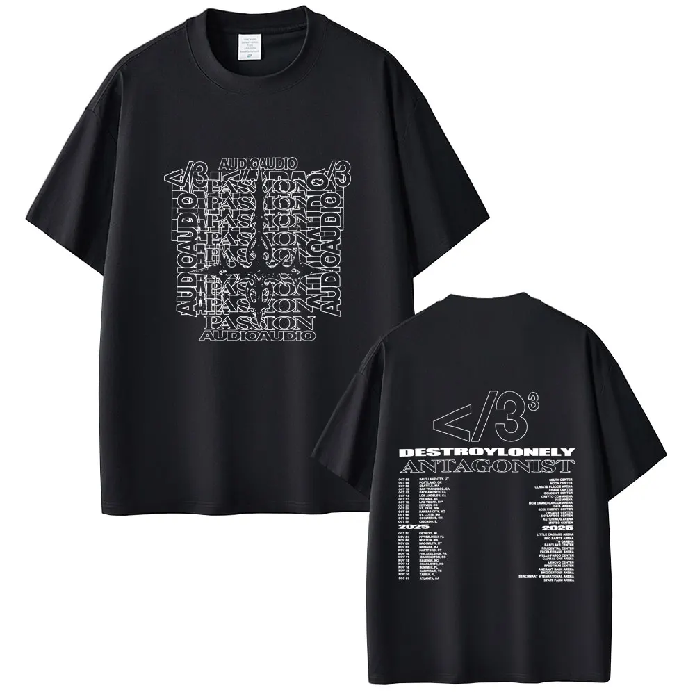 

Rapper Destroy Lonely Antagonist Tour T-shirt Playboi Carti Opium Short Sleeve Men's Women's Hip Hop Fashion T Shirts Streetwear