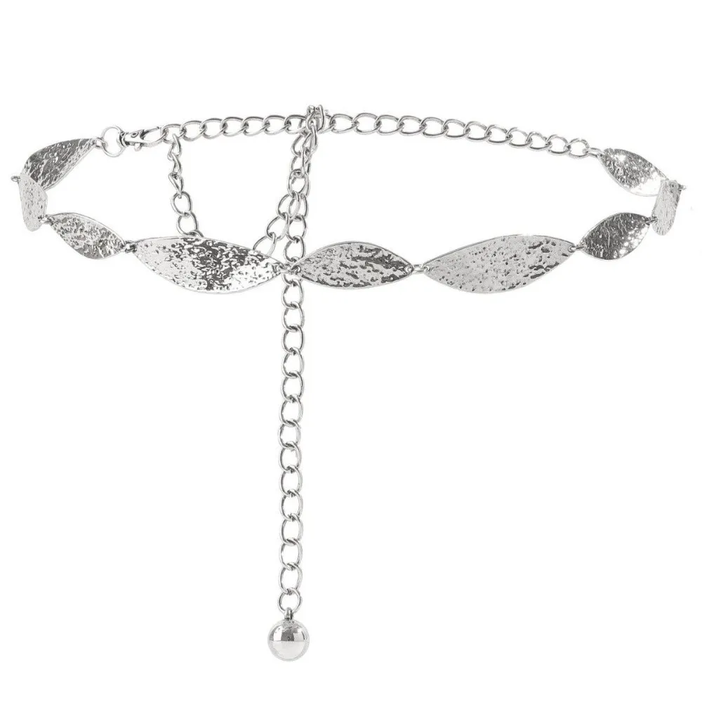 Fashion match Irregular Leaves Waist Chain Boho Trendy Belly Chain Vintage Adjustable Waistband Summer
