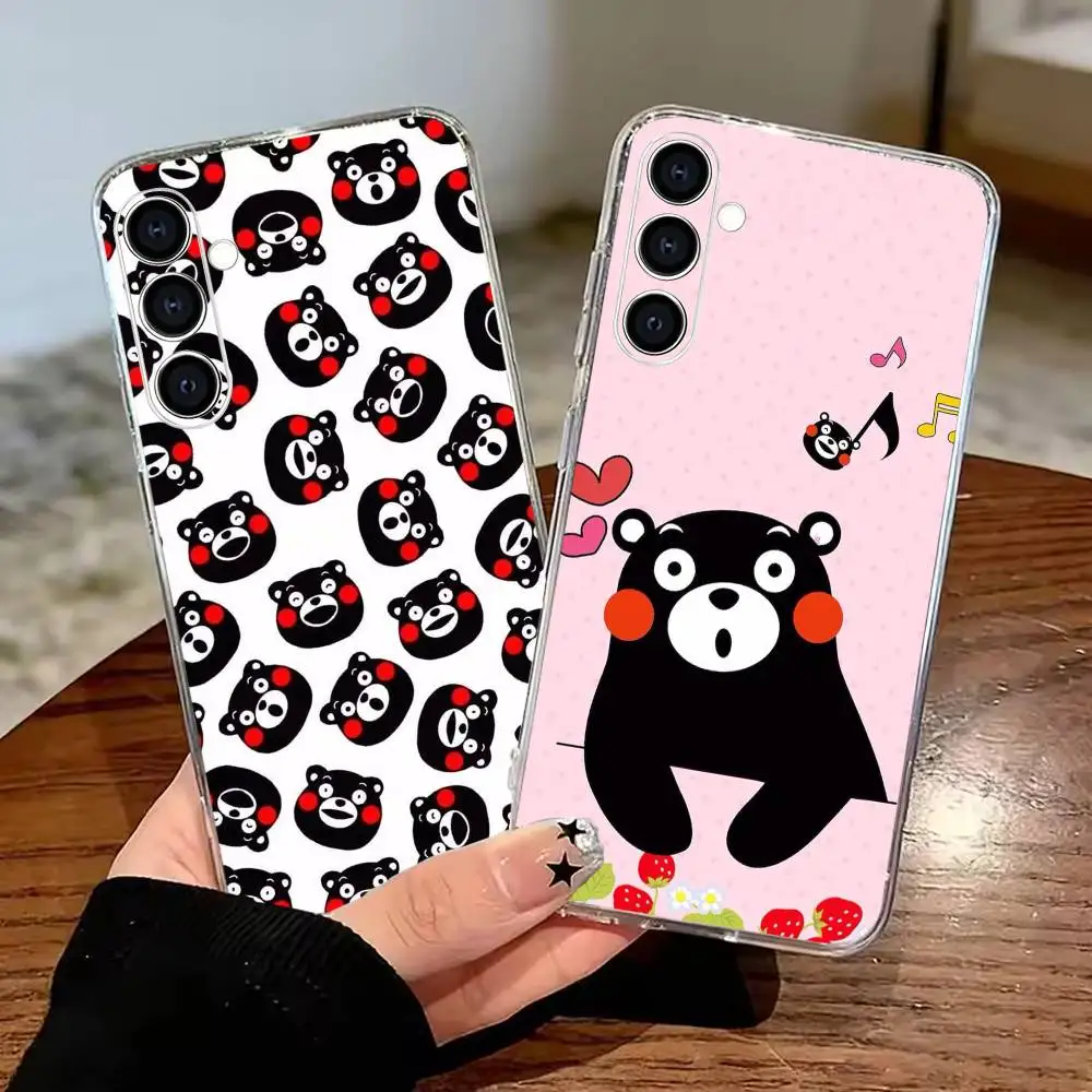 Cartoon K-Kumamon  Phone Case for Samsung Galaxy A55 A06 A16 A26 A36 A56 A25 A35 A15 A54 A34Transparent Back Cover