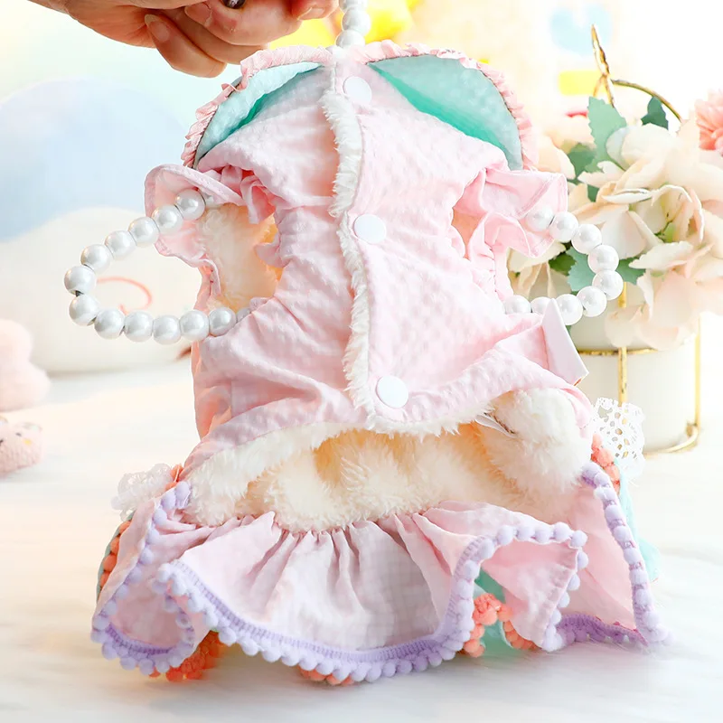 2024 New Dog Clothing Cute Princess Dog Dress Costume Bow Dress Or Small Dogs Teddy Chihuahua