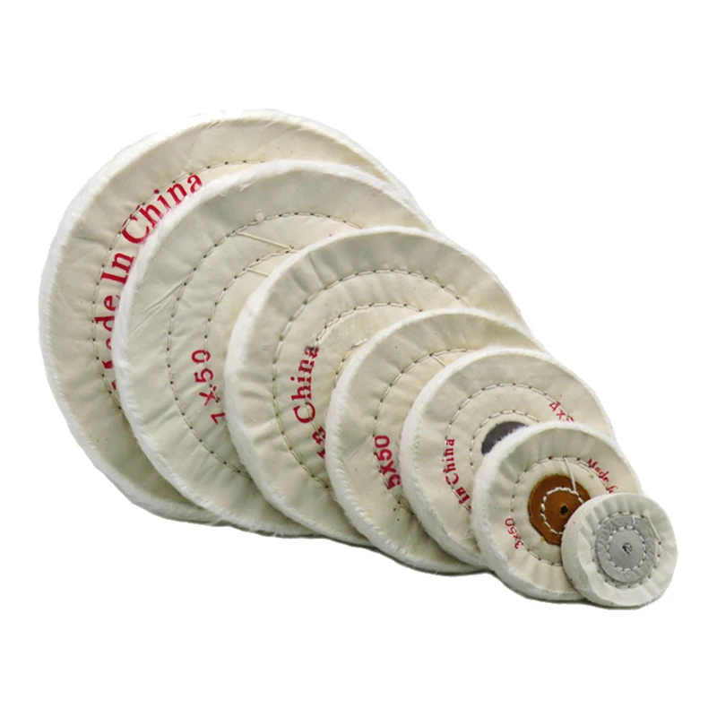3/4/5/6/7/8" Wheels Buffing Polishing Wheel Cotton Lint Cloth Buffing Wheel Gold Silver Jewelry Mirror Polishing Wheel