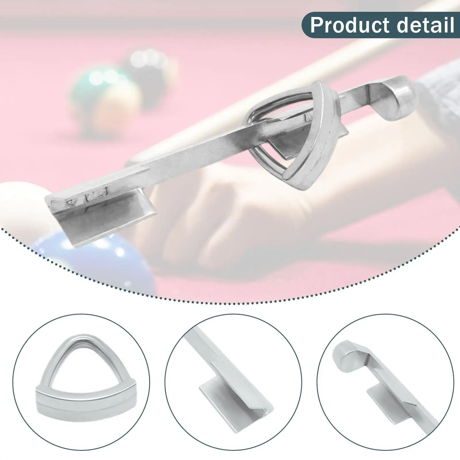 

Durable Zinc Alloy Billiard Cue Clamp Tip Replacement Repair Kit Portable Accessory for Pool or Snooker