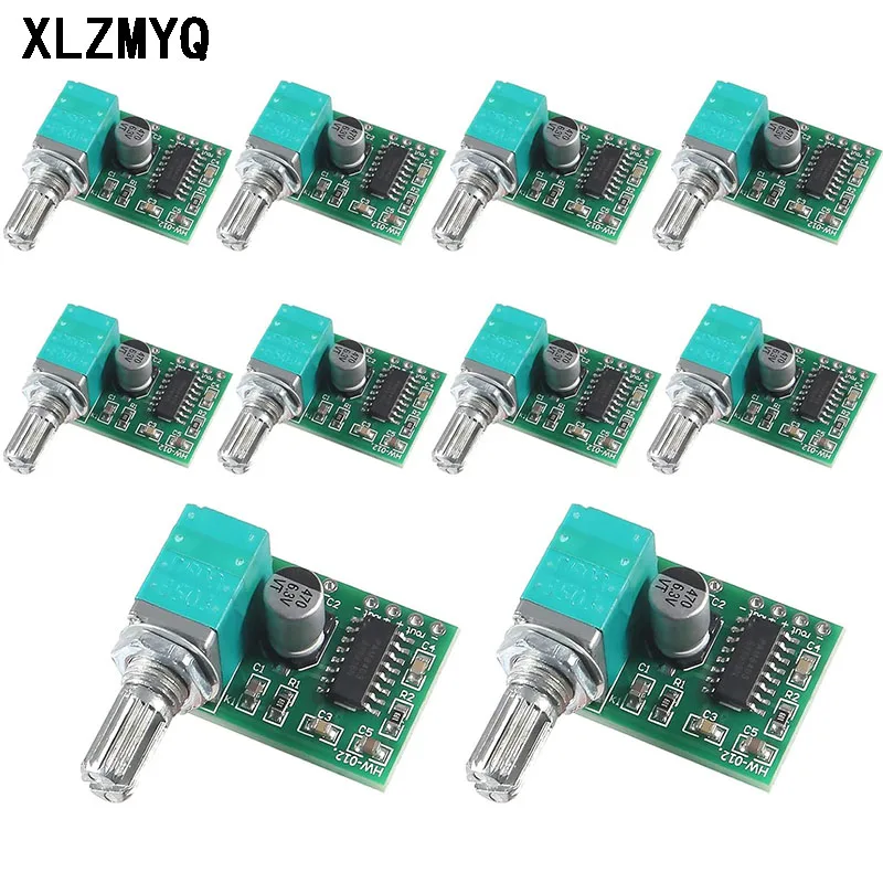 10pcs Mini PAM8403 DC 5V 2 Channel USB Digital Audio Amplifier Board 2*3W Volume Control With Potentionmeter DIY Electronic Kit