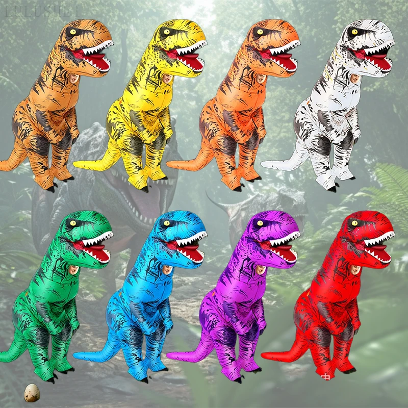 

T-Rex Dinosaur Inflatable Costume Adult Full Body Dinosaur Cosplay Costumes Funny Halloween Party Props Christmas Costume Kids