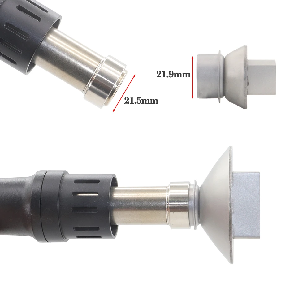 Быстрая насадка для термопистолета 861DW с сетчатым тепловым экраном, совместимая с паяльной станцией TR1 856AX 856AE 712 713 TR1300A 45*45