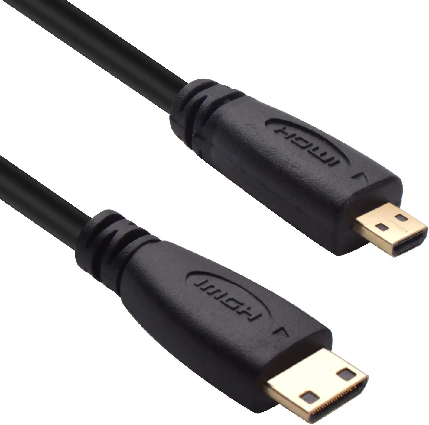 1pc kompatybilny z HDMI 1.4 Mini męski na Micro HDMI kompatybilny typ D męski kabel z przejściówką danych wideo 1080P 1FT