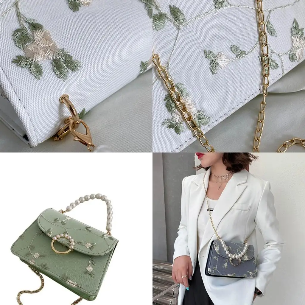 

D46D Fashion Women Wome Pu на плечах сумки по бок с кружевными цветочной вышивкой для девочек