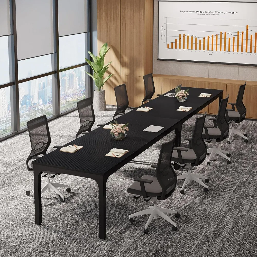 

Large Modern Office Conference Table, 13 Feet Wide, 78.74" by 27.56", Ideal for Seminars and Meetings