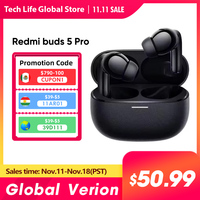 Xiaomi Redmi Buds 5 Pro Global Version Bluetooth 5.3 HiFi Wireless Earphone TWS 52dB Noise Cancelling 38 Hours Battery