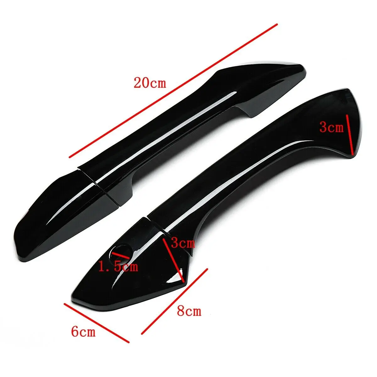 Leading-8Pcs/Kit Glossy Black Door Handle Covers Trims For Honda Accord Sedan 2008-2012
