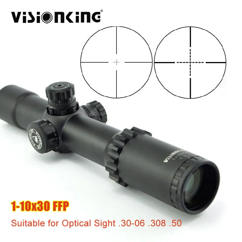 

Visionking 1-10x30 FFP Hunting Riflescope Mil-Dot Illuminated 35mm Tube Sniper Long Range Tactical Shooting Aim Optical Sight