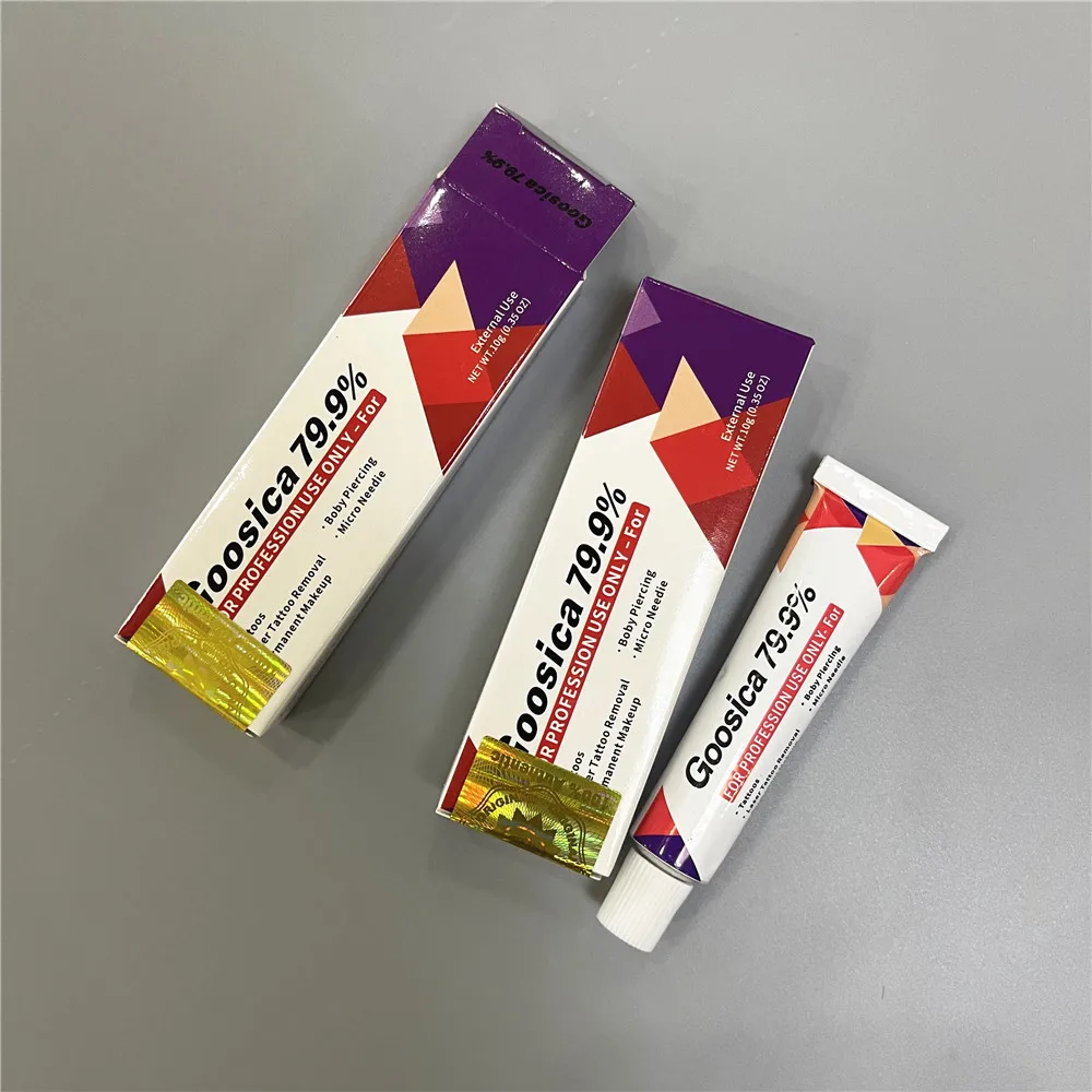 Großhandel 79,9 % Goosica Tattoo Creme vor Microblading Make-up Augenbrauen Lippen Körper Haut 10G