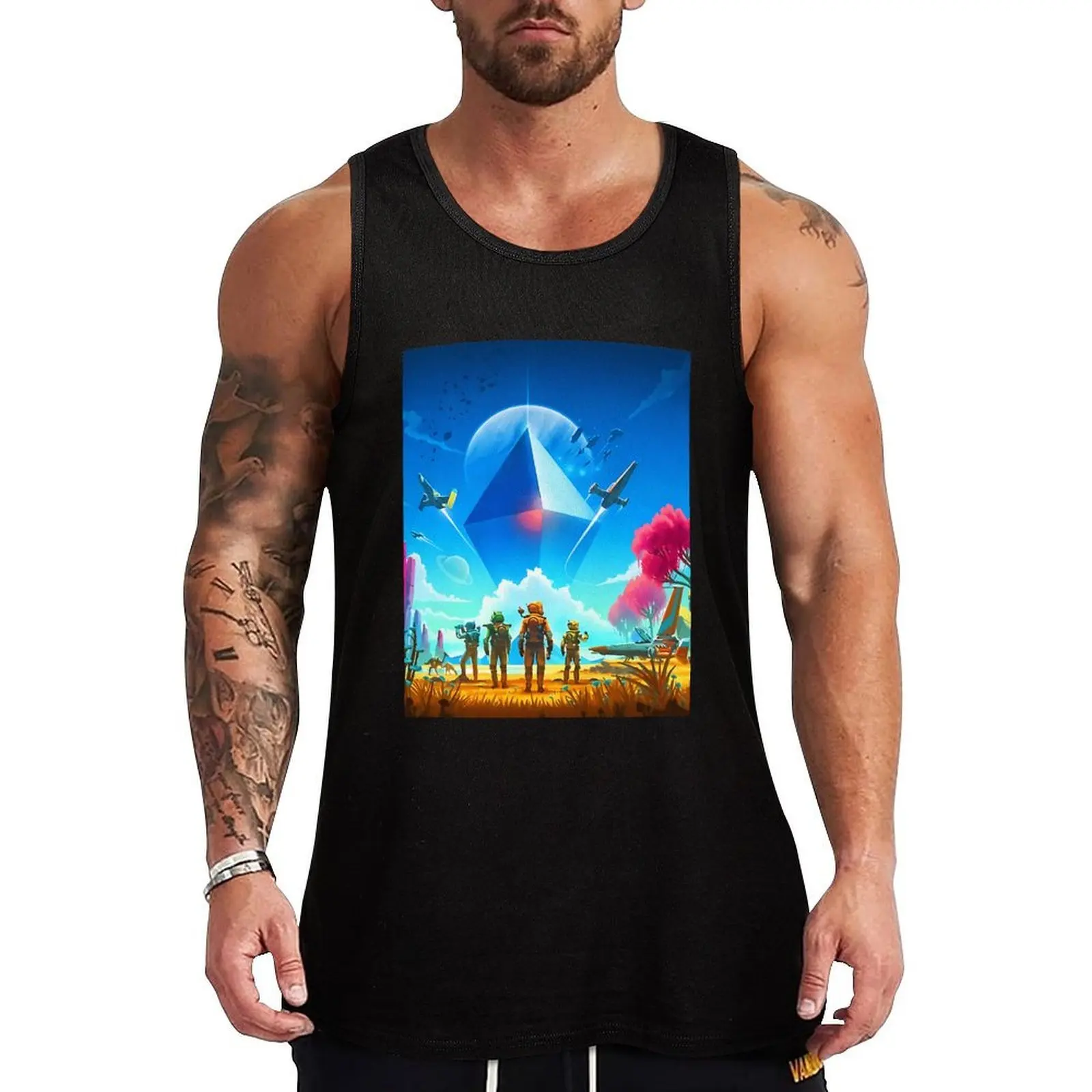 

No Mans Sky Tank Top summer basketball clothing Men's sleeveless t-shirt