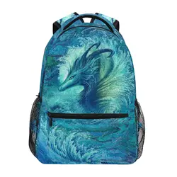 New School Bag For Teenage Boys Waterproof Children Dragon Print Bookbags For College High School Students Kids Backpacks