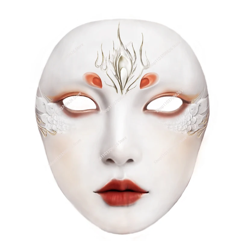 Antique mask full face adult two-dimensional ancient costume national style hanfu cos mask face mask