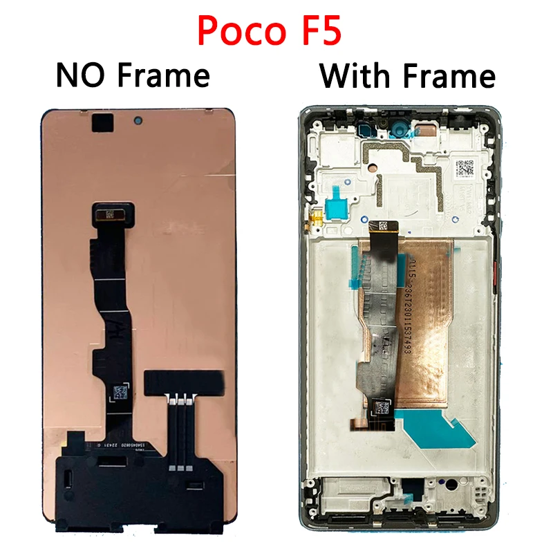 AMOLED For Xiaomi Poco F5 pro F5Pro LCD 23013PC75G Display Screen Touch Panel Digitizer For Poco F5 LCD 23049PCD8G Display Frame