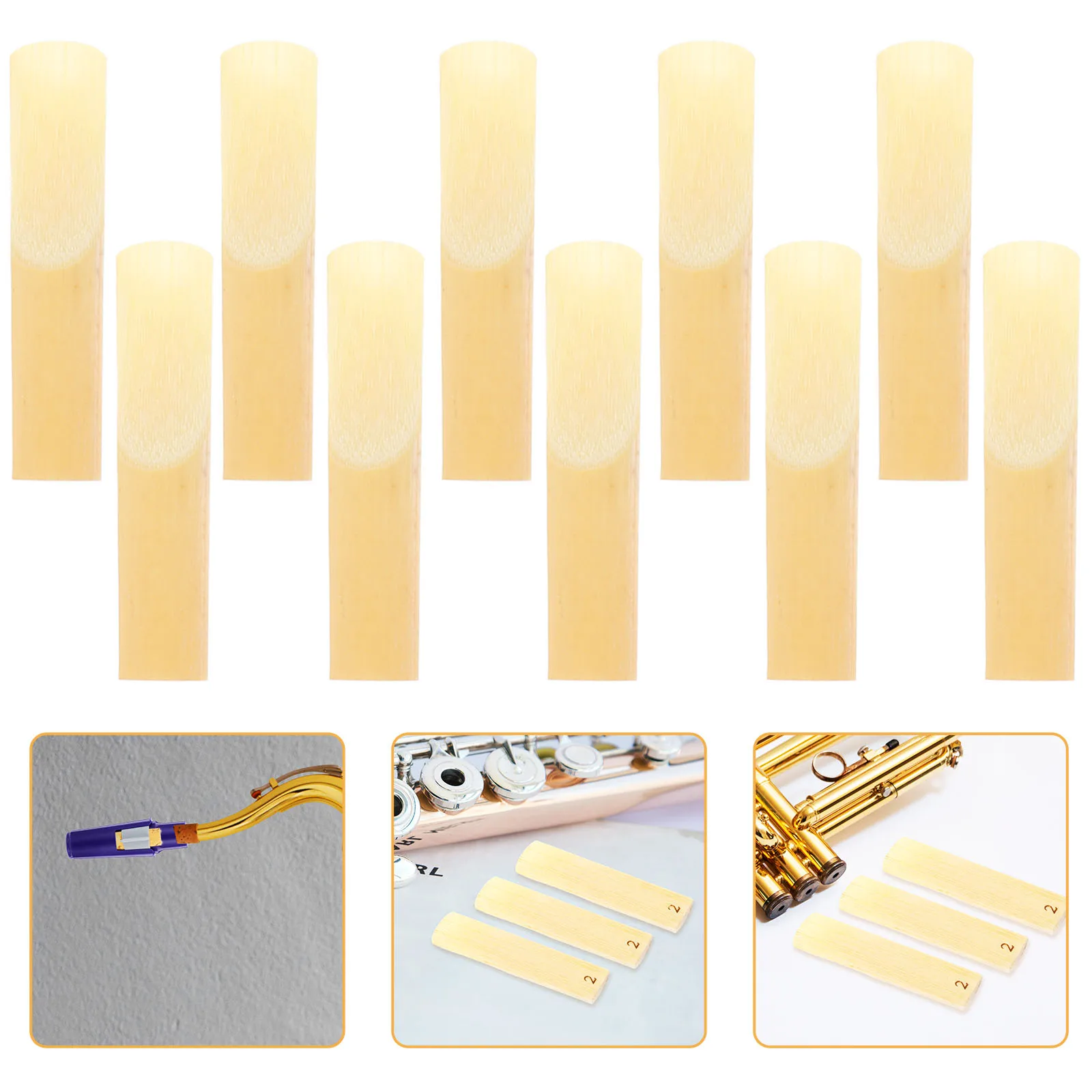 

10 Pcs Ten Reeds Saxophone Alto 2.5 for Saxophones Soprano Accessories Instrument Supply Replaceable