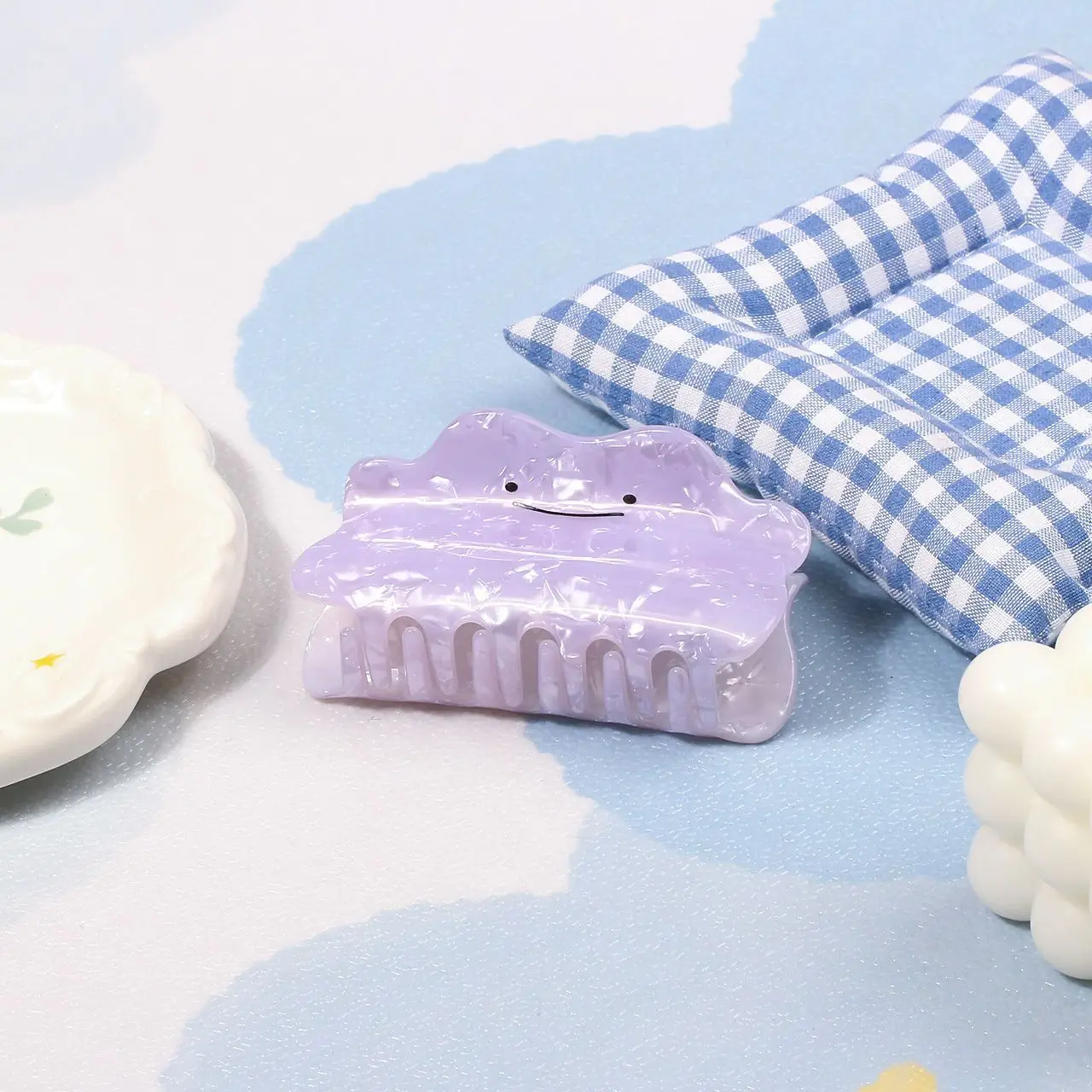 Pokémon Ditto Hair Clip Purple Cute Girl Bun Hair Clip Back of Head Hair Accessory Clip Cartoon Fun Friend Gift view 6