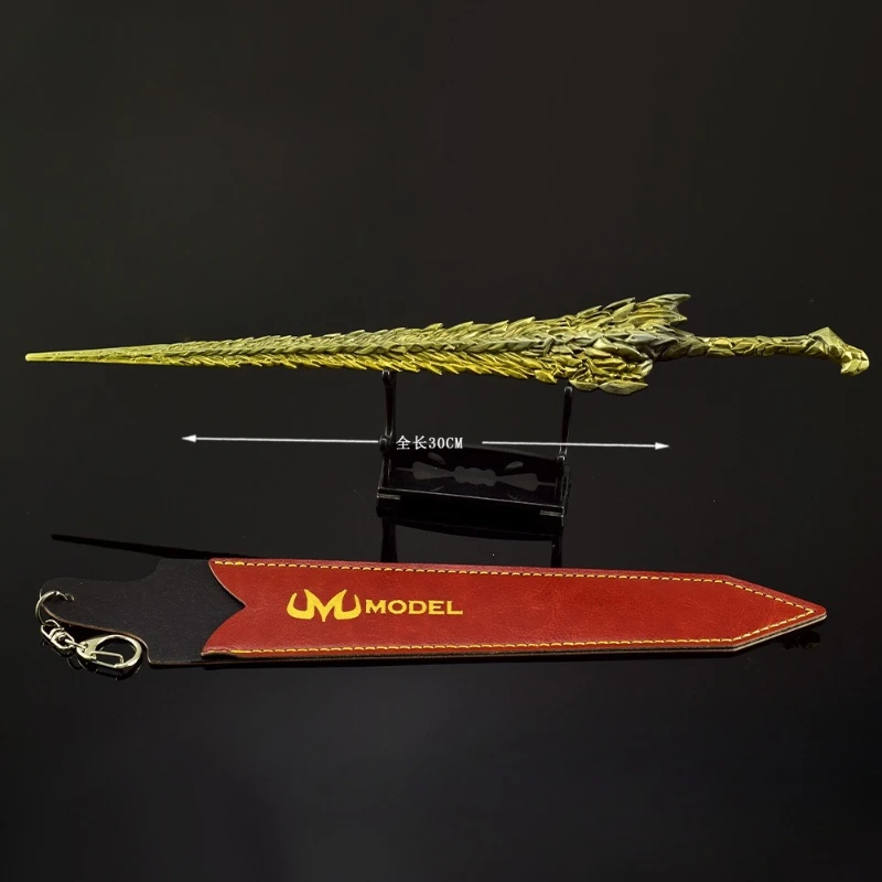 Eldenn Dragon King Rock sword weapons Model Game Peripherals Toy Knife Leather Case Version Metal Crafts Ornaments Gifts for Boy