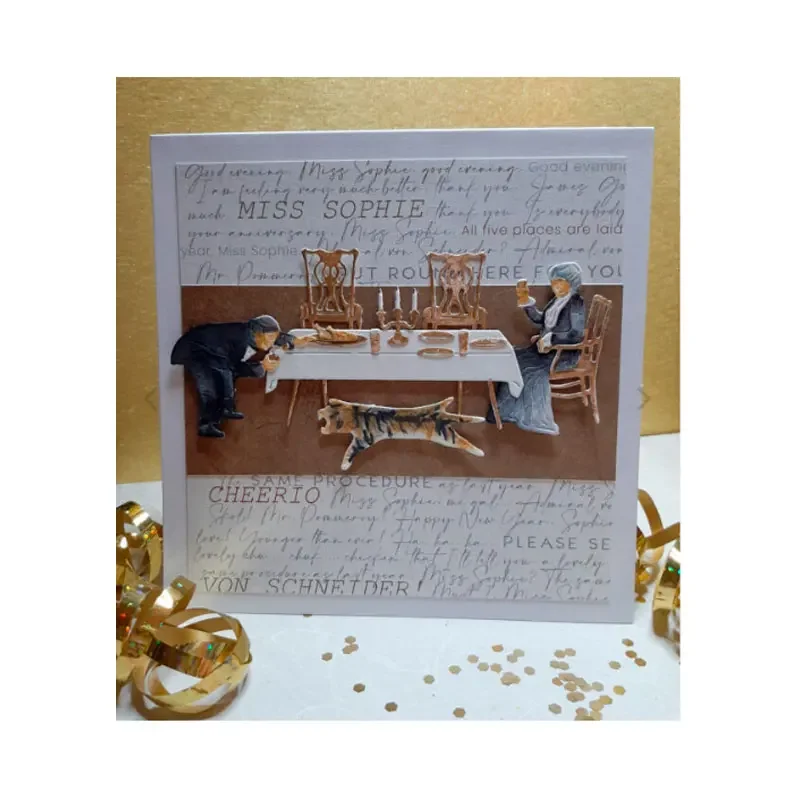 النمر يشغل قطع معدنية برية يموت Slimline أساسيات الخردة حجز بطاقة الاستنسل قطع يموت DIY بها بنفسك اليدوية بطاقة الحرفية #4