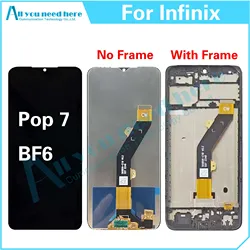 100% Test For Tecno Pop 7 BF6 LCD Display Touch Screen Digitizer Assembly Repair For Pop7 Parts Replacement