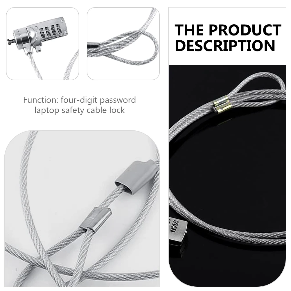 

4- Password Bike Steel Wire Anti-Theft Cycling Security Lock Portable Padlock Resettable Combination 10000 Code Alloy Steel