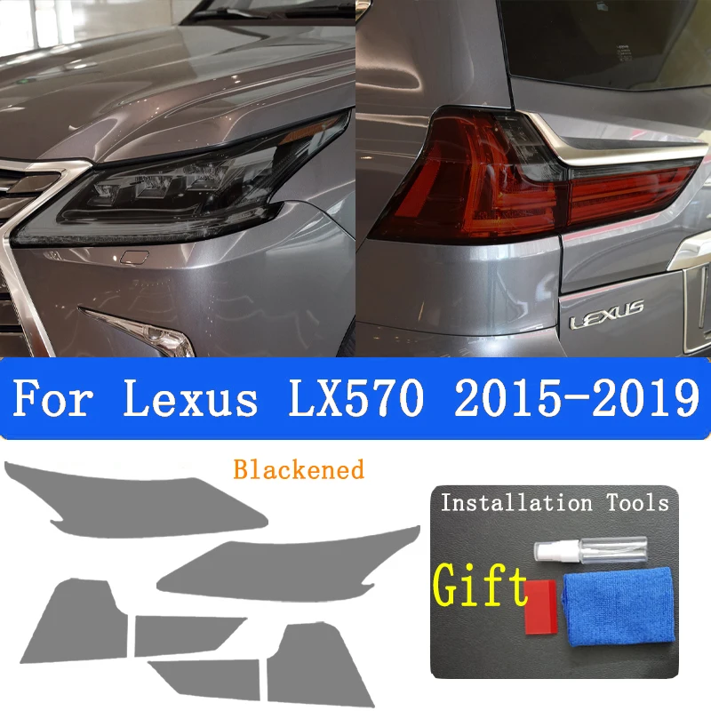 For Lexus LX570 2015-2019 Car Exterior Headlight Anti-scratch Front Lamp Tint TPU Protective Film Repair Accessories Sticker