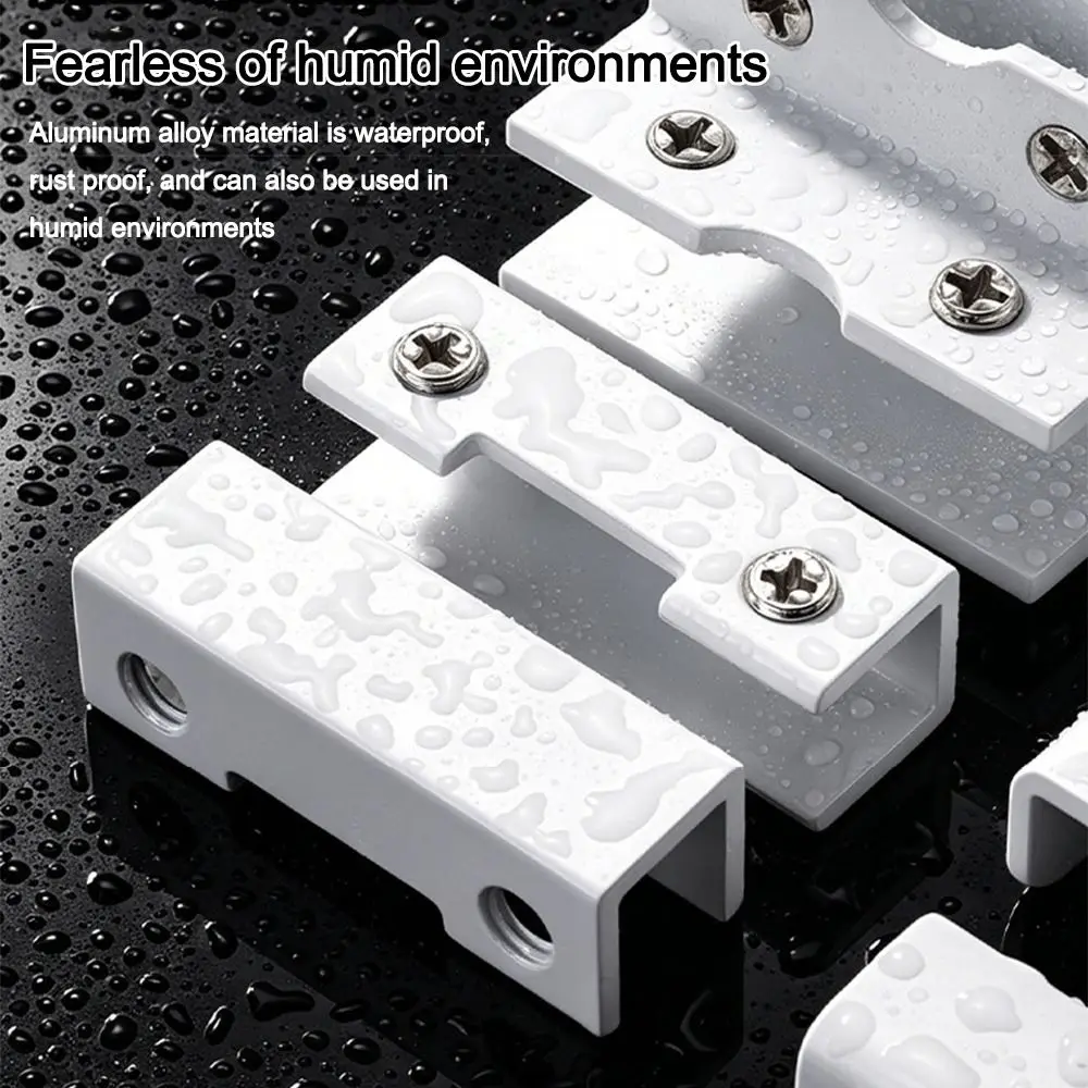 Aluminum Alloy Adjustable Support Leg Bracket Heavy Duty White Glass Tile Fixing Clip Rust Resistant Waterproof Tile Holder