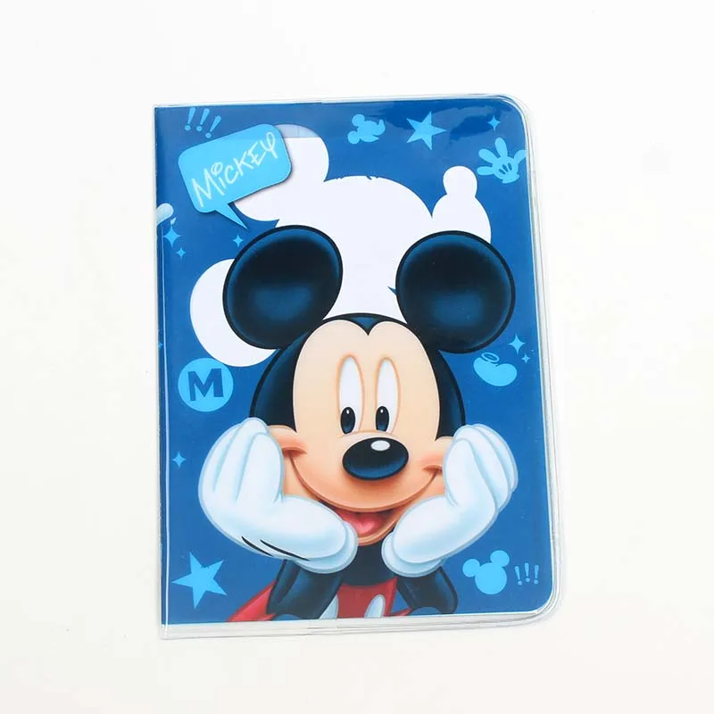 Funda de PVC con dibujos animados de Mickey y Minnie para pasaporte, cubierta para pasaporte de viaje, 14cm x 9,6 cm, 6 estilos a elegir