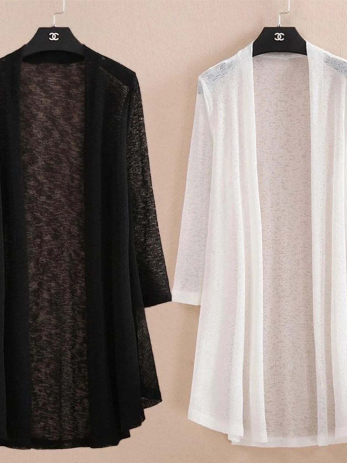 

Ice Silk Me Knitted Sweater Women's Outerwear Cardigan Thin Jaet plus Size Summer Air Conditioner irt Mid-Length Sun Pr...
