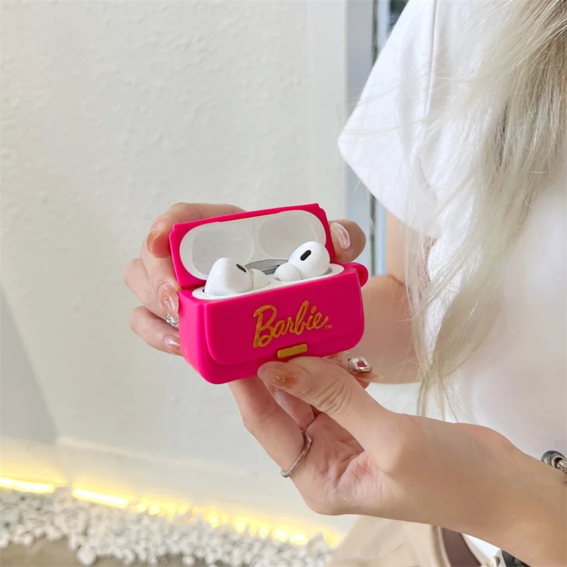 Barbie Airpods Case for Airpods Pro 3 2 1 Creativity Bag Shockproof Soft Shell Bluetooth Wireless Silicone Headphone Cover Gift