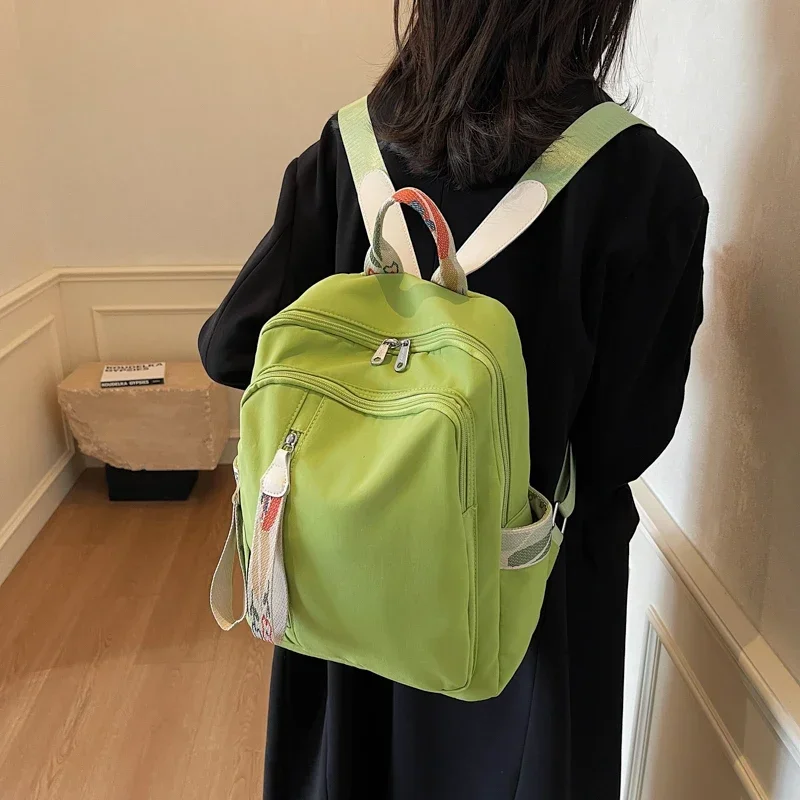 Sac à Dos Anti-Saison en Nylon pour Étudiant, Grande Capacité, Voyage, Loisirs, Lycée, Nouvelle Collection Printemps 2025