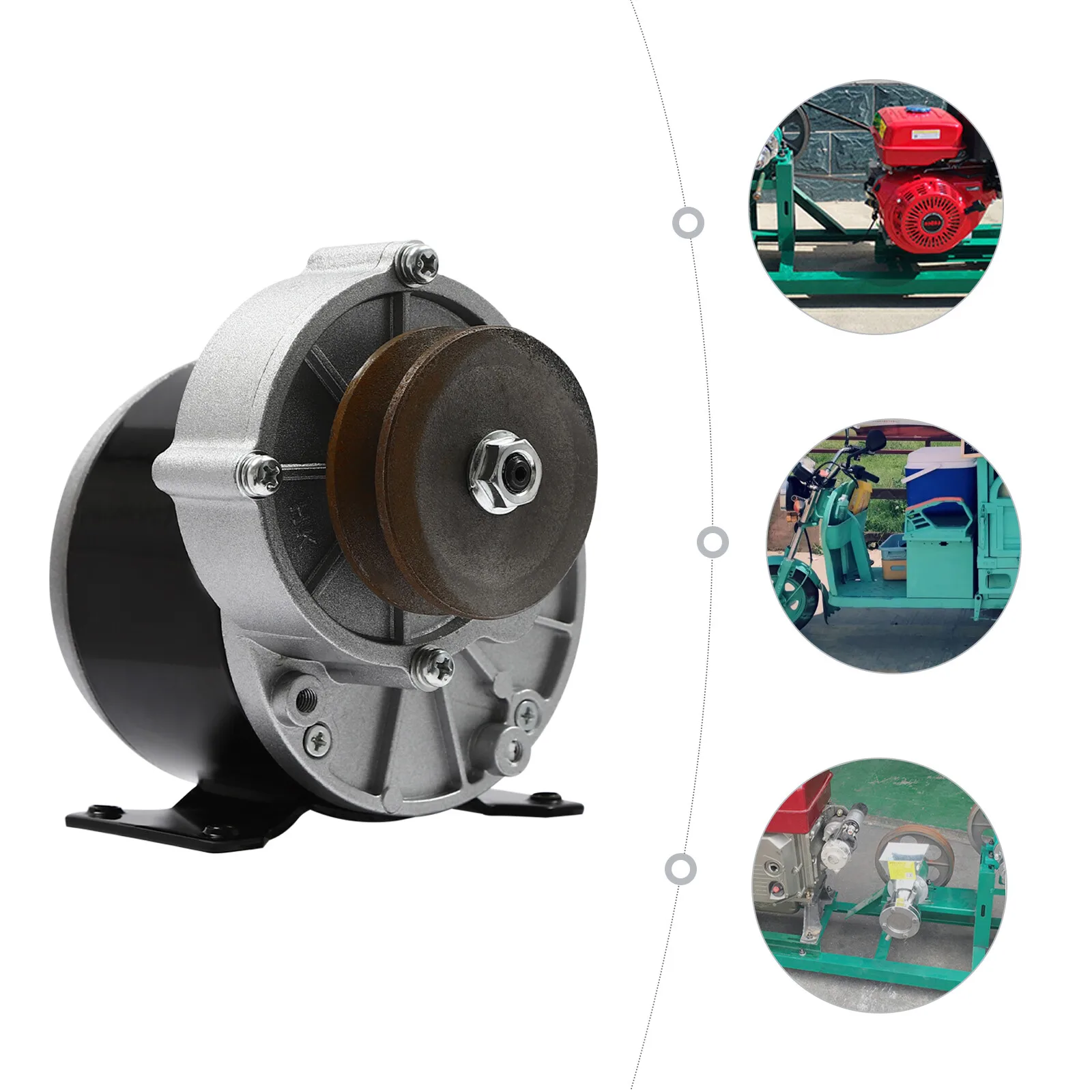 نحى ترس المحرك تخفيض محرك كهربائي تروس المحرك ث/حزام بكرة 12VDC 250W