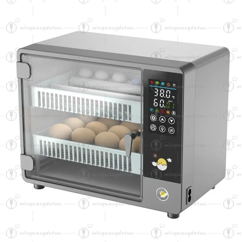 

Breeding Incubator with Dual Power Supply, Intelligent Temperature Control Water Bed Egg Incubator for Chicks