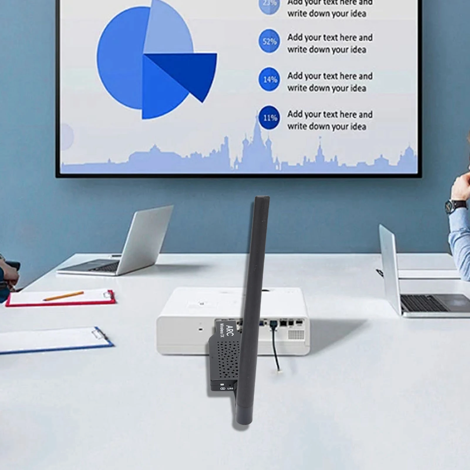 Kit di estensione ARC wireless 2.4G Suono ad alta fedeltà Tecnologia RF 2.4G Kit trasmettitore e ricevitore audio ARC Configurazione semplice per TV