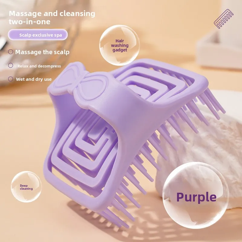 1PC Unisex Hollow Design Scalp Massage Shampoo Brush Deep Cleansing Exfoliation Easy Hair Care