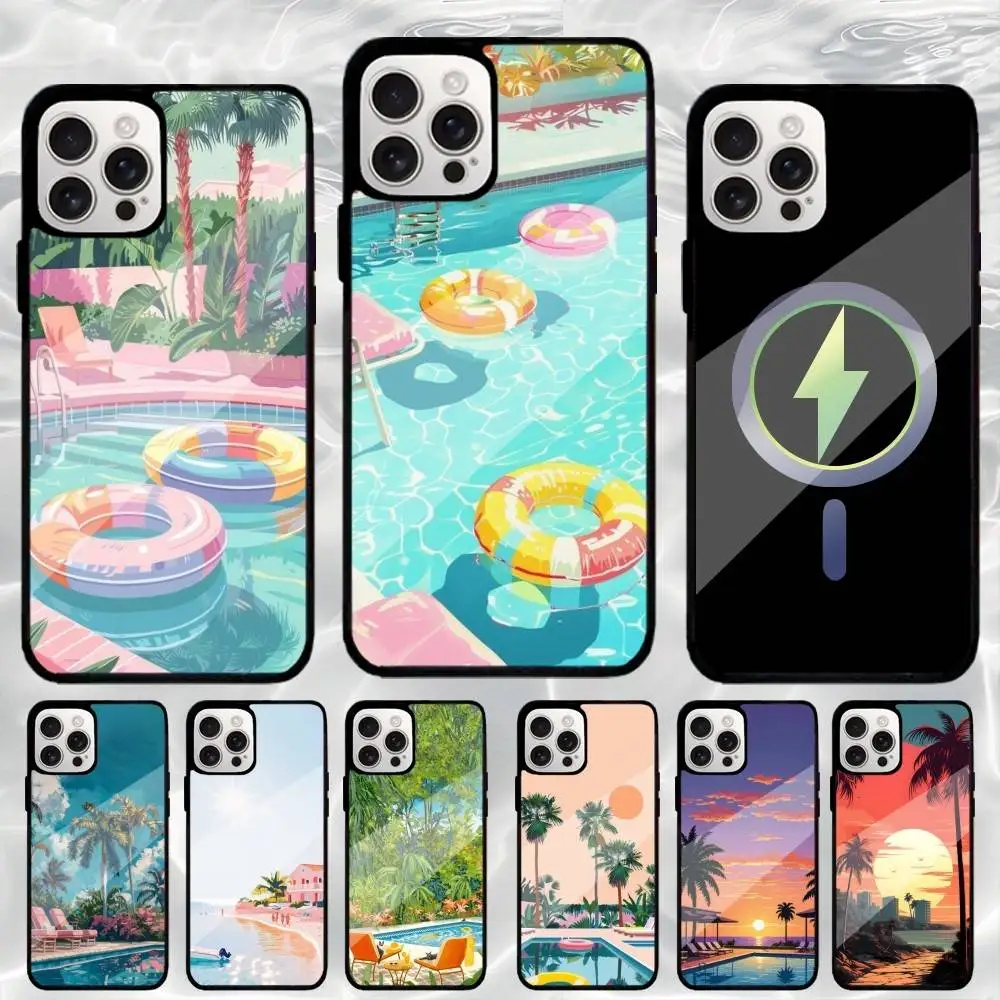 

Painting D-David H-Hockney Phone Case For iPhone17,16,15,14,13,12,11 Plus,Pro Max Magnetic Magsafe Wireless Charging