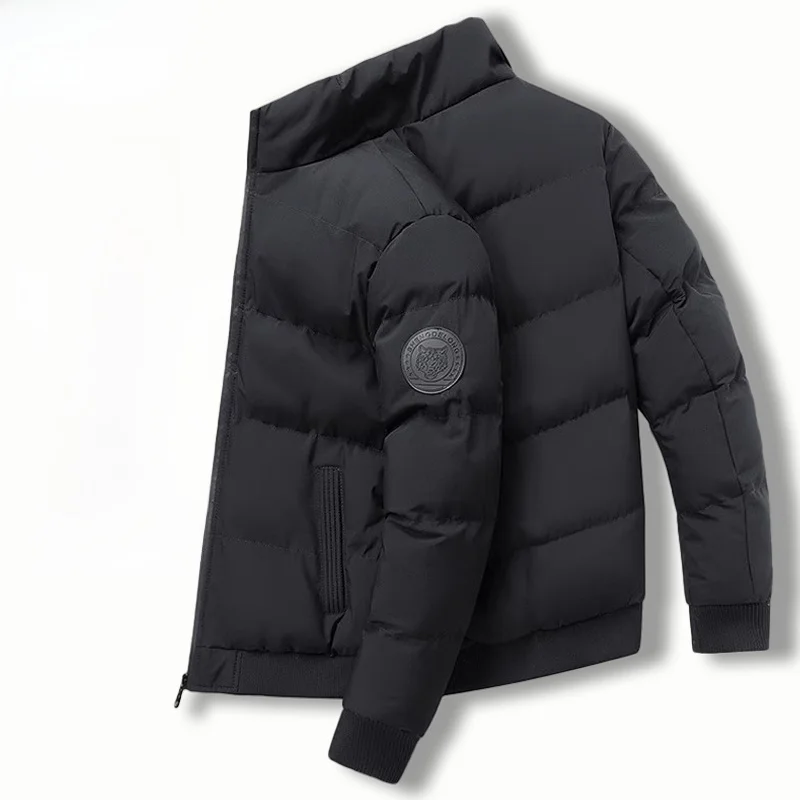 

Men's Thiened Warmth down Cotton Jaet Winter Faion Ci Casual Bread Sle Coat Zipper Decoration Loose Fit Polyester F...