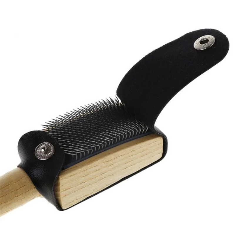 Nettoyeurs de fils à semelle en daim et bois, brosse de nettoyage pour chaussures de danse, AT64