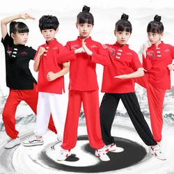 Children Wushu Costume New Youth Short/Long Sleeve Clothes Tai Chi Students Kung Fu Performance Clothing