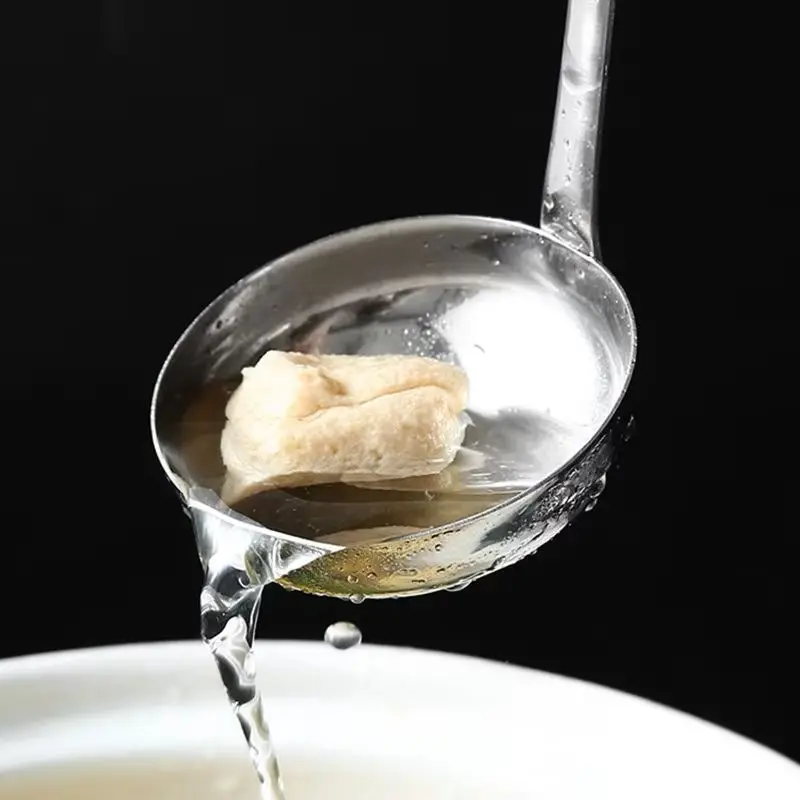 

Ложка для супа из нержавеющей стали 304, столовые ложки с длинной ручкой, кухонная посуда, скиммер, сервировочный дуршлаг, домашняя кухонная утварь