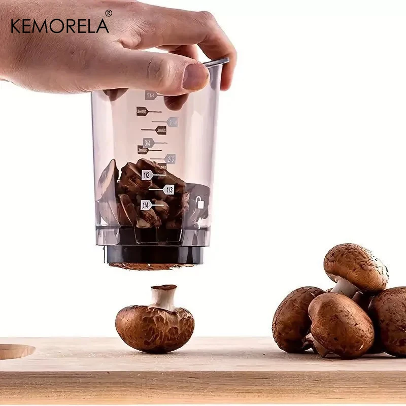 Taza cortadora de setas multifuncional, picadora de alimentos de fresa y verduras de acero inoxidable, Ideal para cocinas caseras, cocina profesional