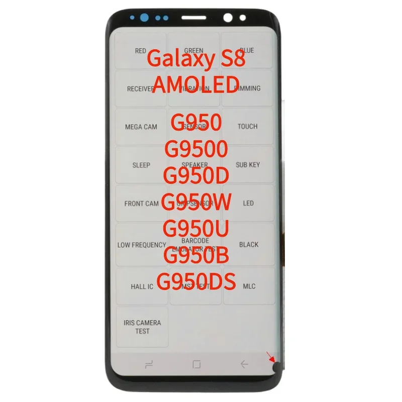 100% AMOLED LCD For Samsung Galaxy S8 Lcd G950 G950F SM-G950F/DS G950B Display Touch Screen Digitizer Assembly