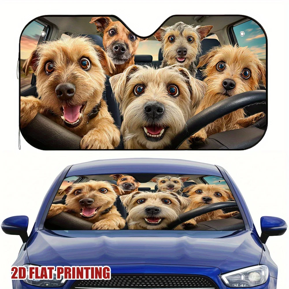 

1 шт. солнцезащитный козырек для вождения автомобиля Funny Dogs Norfolk Terrier — 2D плоская печать, подходит для всех транспортных средств, прочный и простой в установке, улучшенный