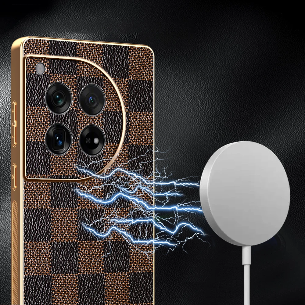 Busi Sle ليوبارد الشطرنج نمط حافظة جلدية ل Oneplus 13 12 11 T R Nord CE 4 3 Ace 5 4 3 2 Pro V الراقية غطاء وقائي