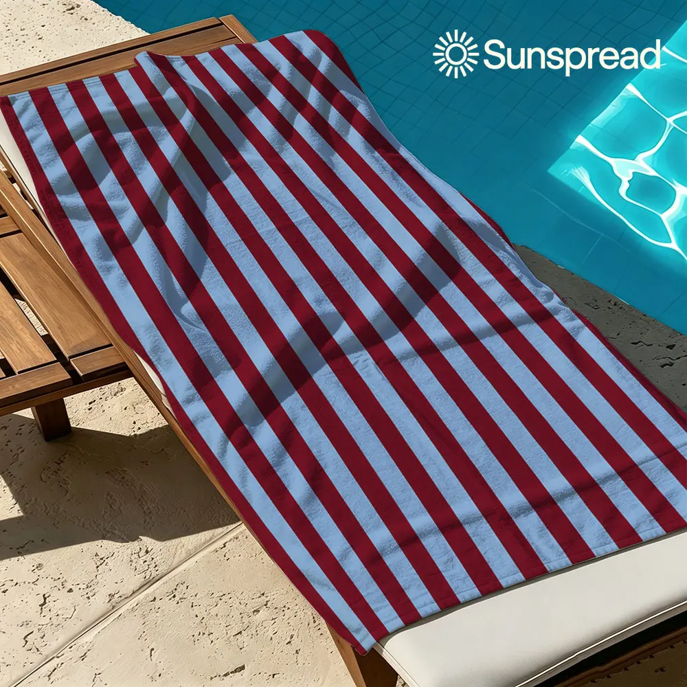 

Bold Stripe Quick Drying Bath Towel Microfiber beach towel light weight swimming camping yoga beach out