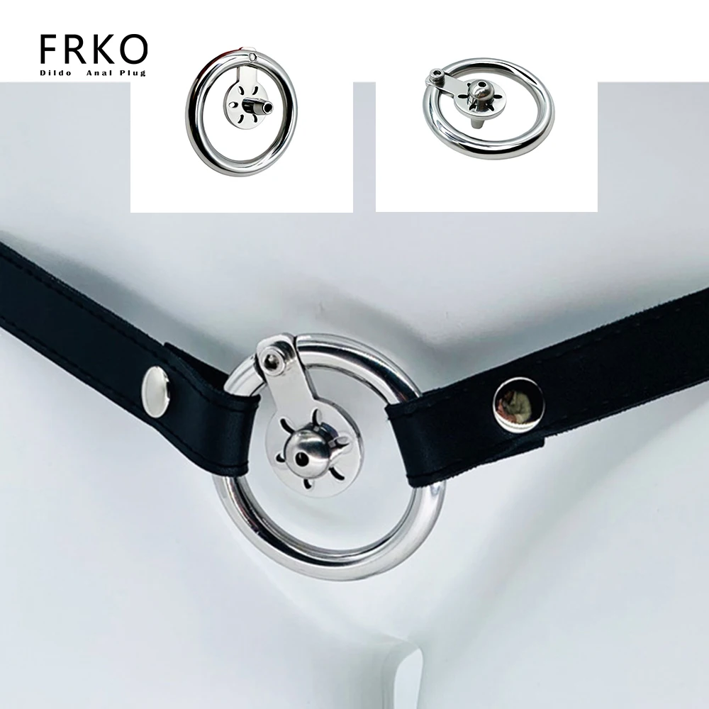 FRKO Metal Flat Thin Slice Male Chastity Cage Chastity Belt Urethral Catheter Penis Ring Bondage Sadism Sex Toy Men Sexshop